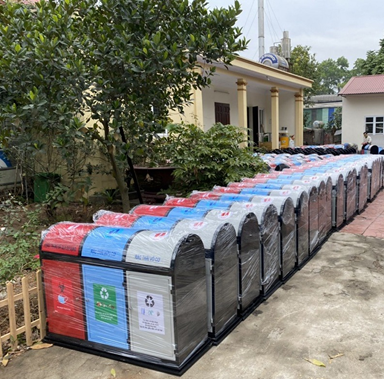 Thùng rác ngoài trời sơn tĩnh điện.jpg